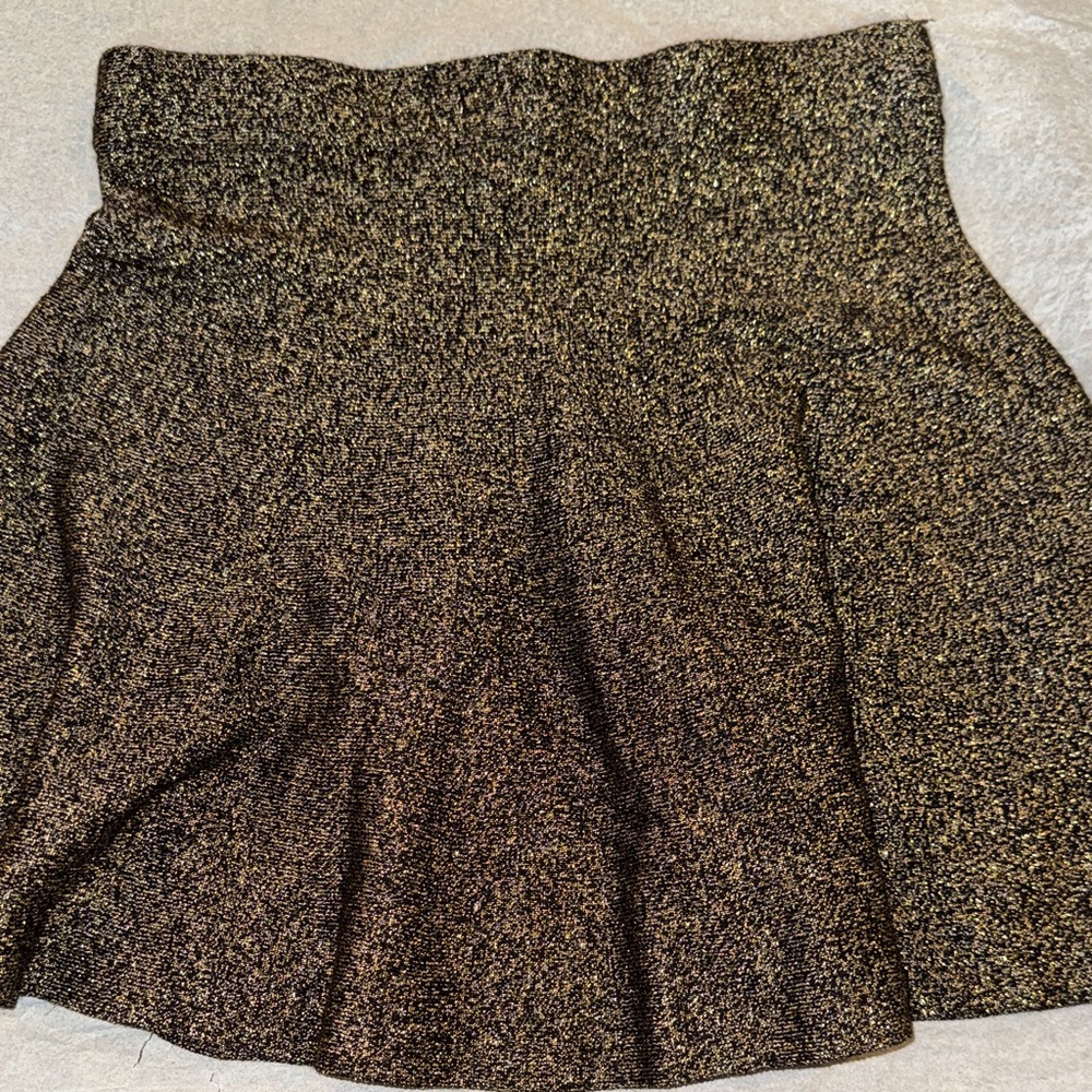 Candie's Black and Gold A-Line Skirt